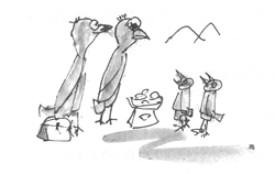 カラスの子別れ